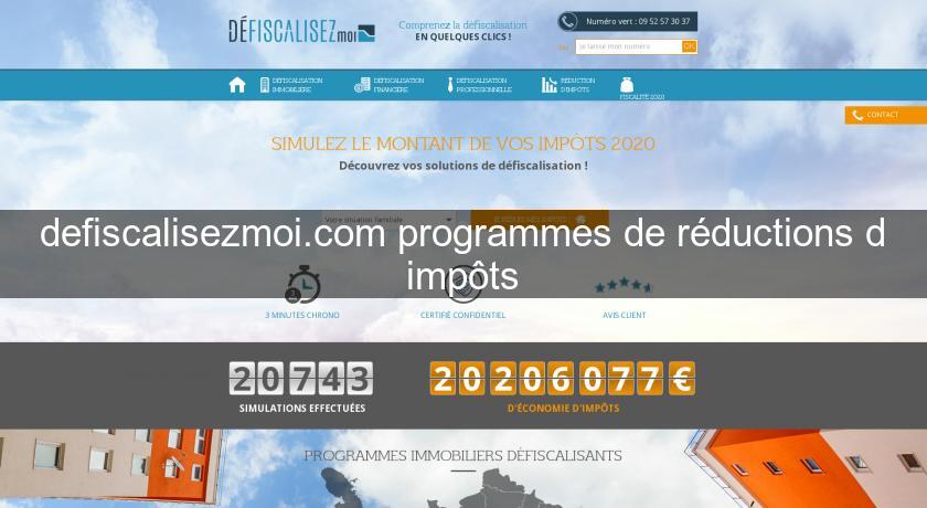 defiscalisezmoi.com programmes de réductions d'impôts