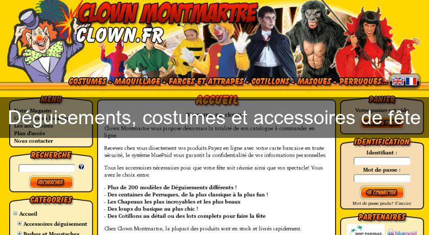 Déguisements, costumes et accessoires de fête