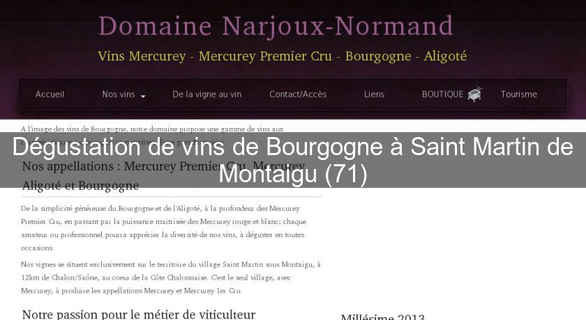 Dégustation de vins de Bourgogne à Saint Martin de Montaigu (71) Dégustation de vins de Bourgogne à Saint Martin de Montaigu (71)