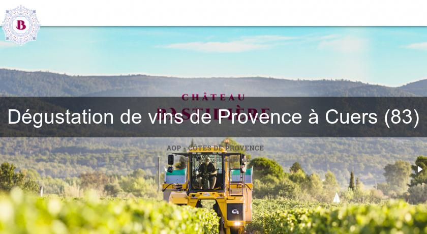Dégustation de vins de Provence à Cuers (83) Dégustation de vins de Provence à Cuers (83)
