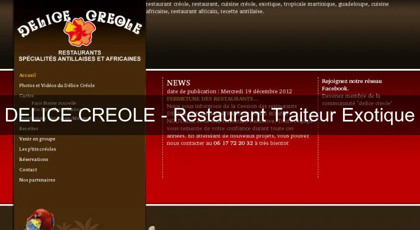 DELICE CREOLE - Restaurant Traiteur Exotique