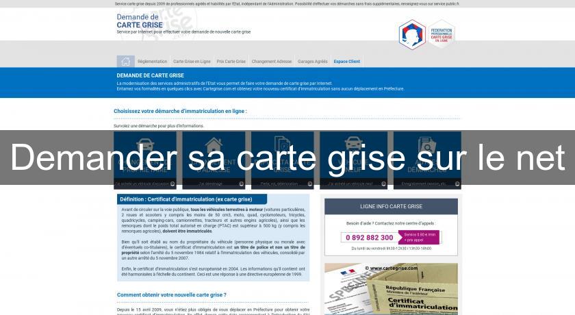 Demander sa carte grise sur le net