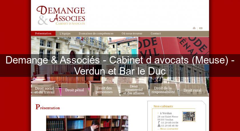 Demange & Associés - Cabinet d'avocats (Meuse) - Verdun et Bar le Duc