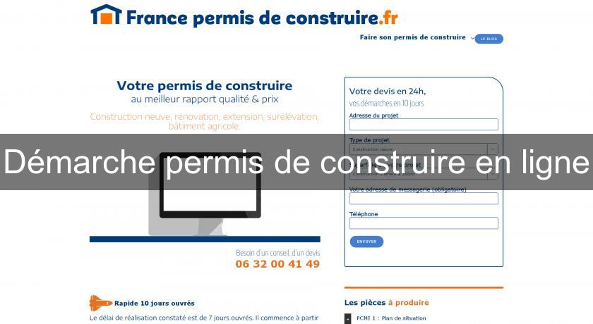 Démarche permis de construire en ligne Démarche permis de construire en ligne