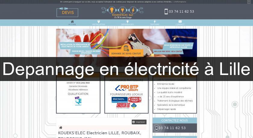 Depannage en électricité à Lille Depannage en électricité à Lille