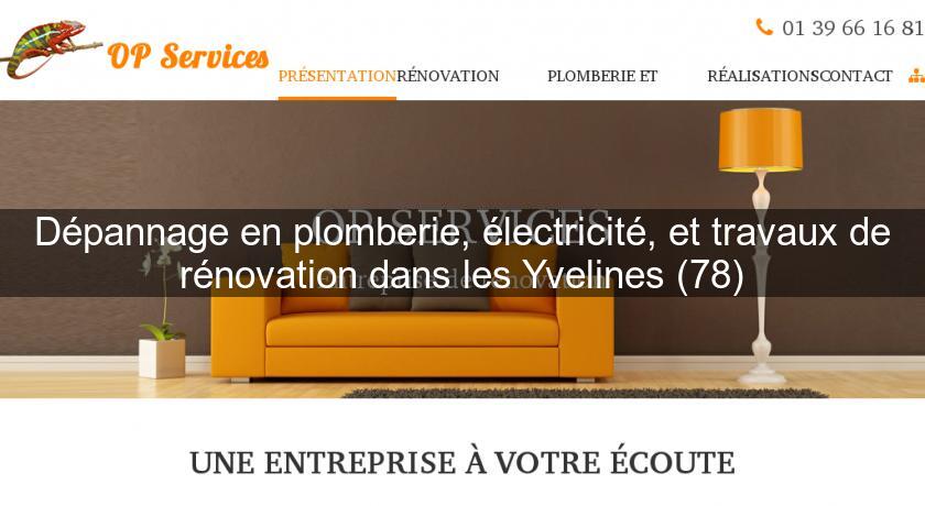Dépannage en plomberie, électricité, et travaux de rénovation dans les Yvelines (78) Dépannage en plomberie, électricité, et travaux de rénovation dans les Yvelines (78)