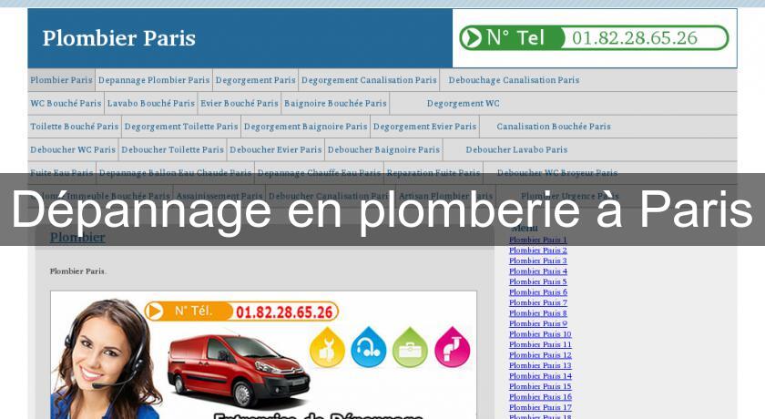 Dépannage en plomberie à Paris Dépannage en plomberie à Paris