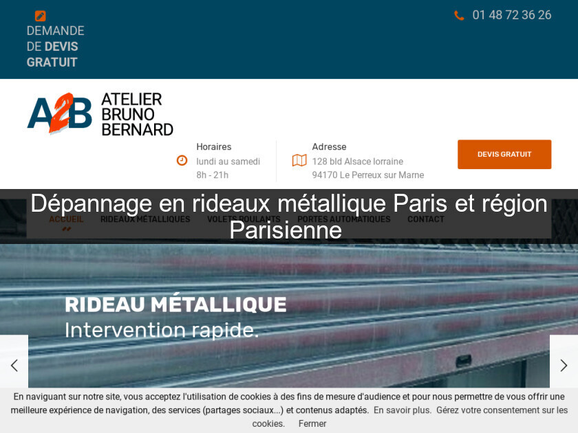 Dépannage en rideaux métallique Paris et région Parisienne 