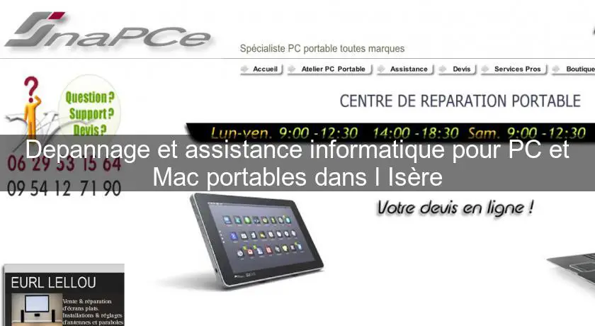 Depannage et assistance informatique pour PC et Mac portables dans l'Isère