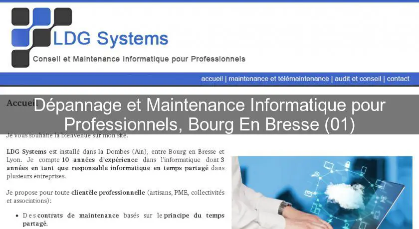 Dépannage et Maintenance Informatique pour Professionnels, Bourg En Bresse (01)