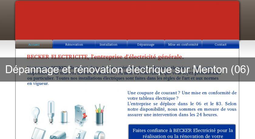 Dépannage et rénovation électrique sur Menton (06) Dépannage et rénovation électrique sur Menton (06)