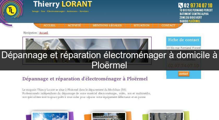 Dépannage et réparation électroménager à domicile à Ploërmel