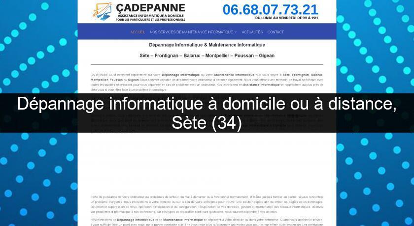 Dépannage informatique à domicile ou à distance, Sète (34)