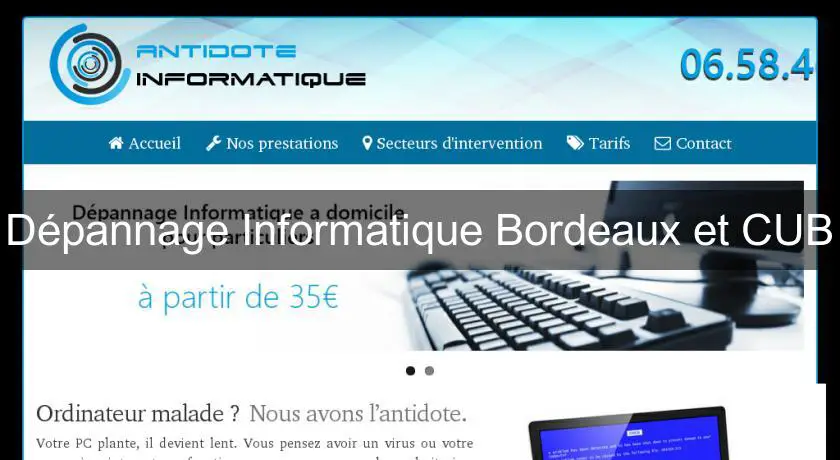 Dépannage Informatique Bordeaux et CUB