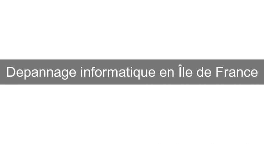 Depannage informatique en Île de France