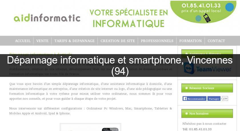 Dépannage informatique et smartphone, Vincennes (94)