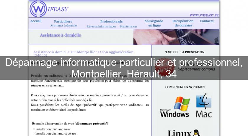 Dépannage informatique particulier et professionnel, Montpellier, Hérault, 34