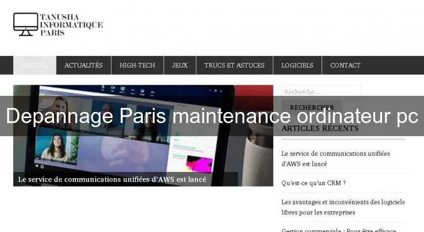 Depannage Paris maintenance ordinateur pc