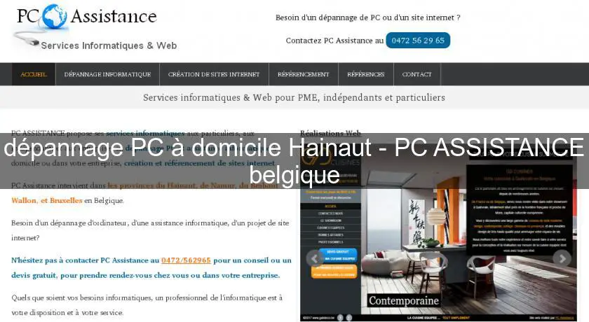 dépannage PC à domicile Hainaut - PC ASSISTANCE belgique