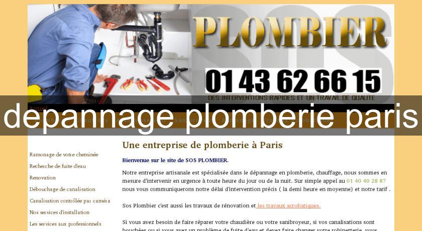 depannage plomberie paris depannage plomberie paris