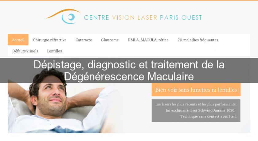 Dépistage, diagnostic et traitement de la Dégénérescence Maculaire Dépistage, diagnostic et traitement de la Dégénérescence Maculaire