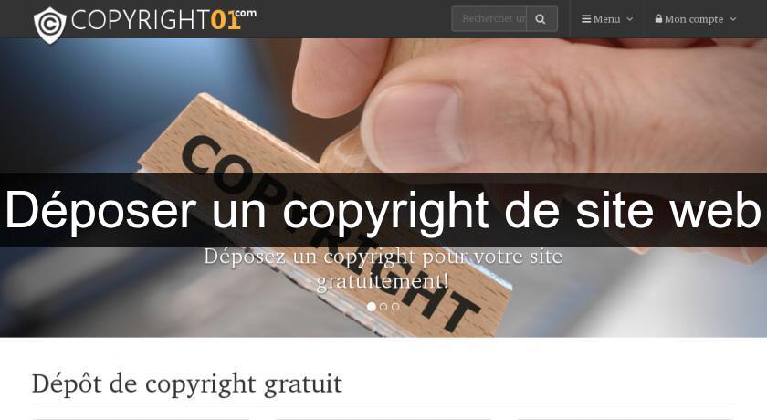 Déposer un copyright de site web Déposer un copyright de site web