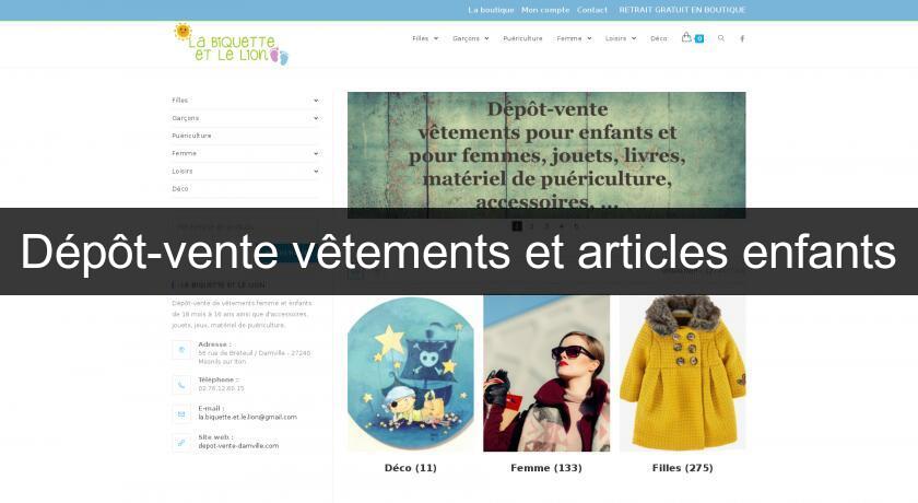 Dépôt-vente vêtements et articles enfants Dépôt-vente vêtements et articles enfants