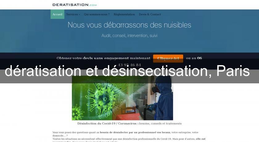 dératisation et désinsectisation, Paris dératisation et désinsectisation, Paris
