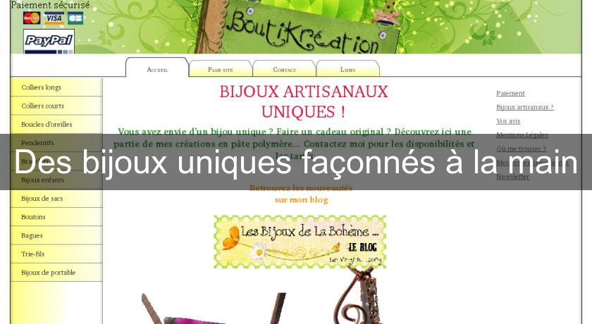 Des bijoux uniques façonnés à la main Des bijoux uniques façonnés à la main