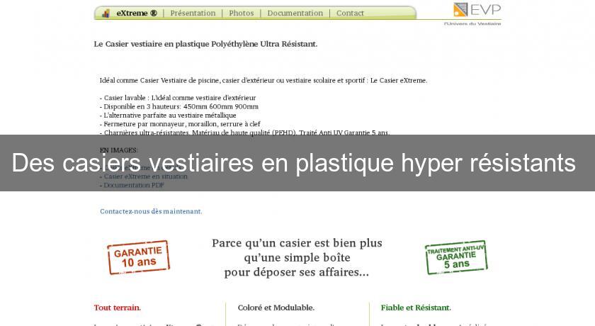 Des casiers vestiaires en plastique hyper résistants Des casiers vestiaires en plastique hyper résistants