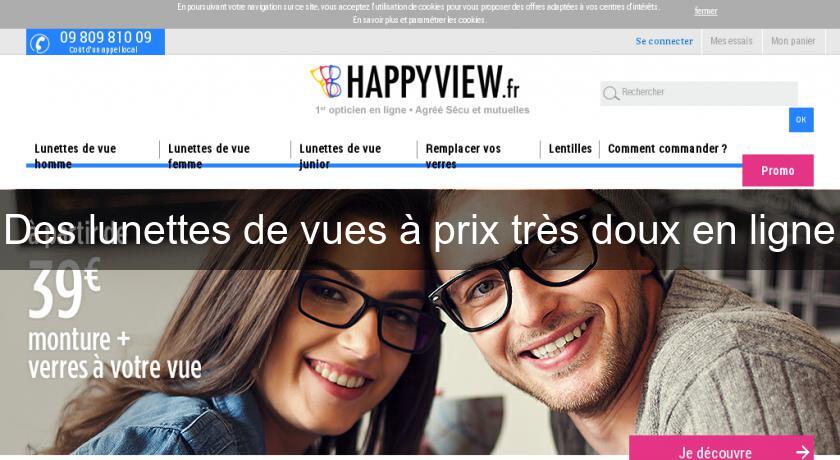 Des lunettes de vues à prix très doux en ligne