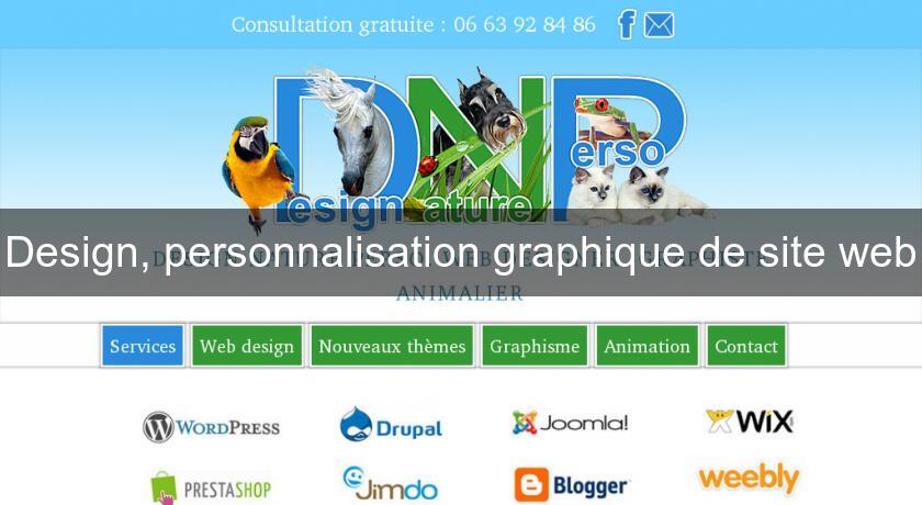 Design, personnalisation graphique de site web Design, personnalisation graphique de site web