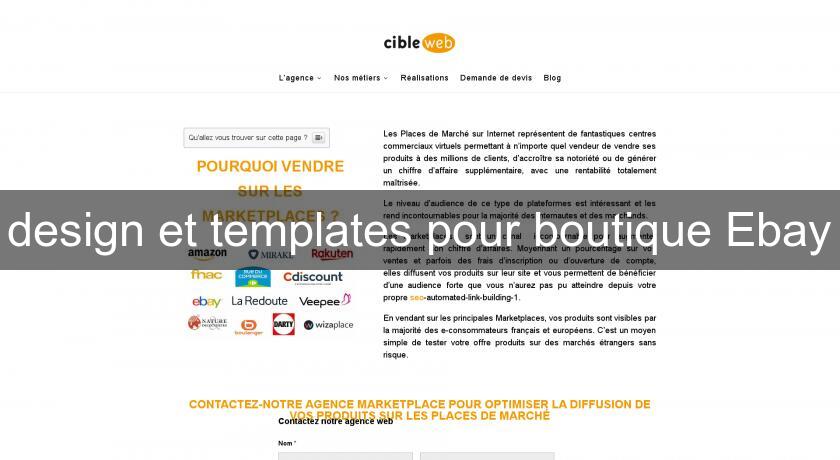 design et templates pour boutique Ebay