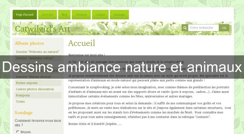 Dessins ambiance nature et animaux