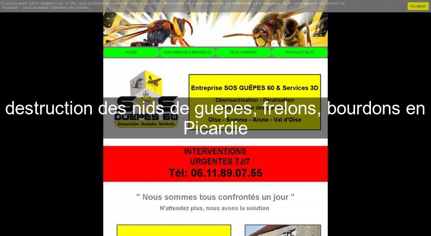 destruction des nids de guepes, frelons, bourdons en Picardie destruction des nids de guepes, frelons, bourdons en Picardie
