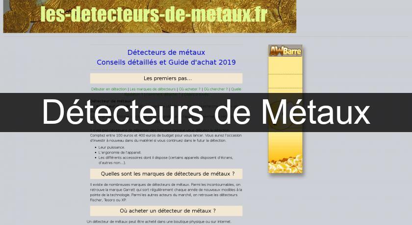Détecteurs de Métaux Détecteurs de Métaux