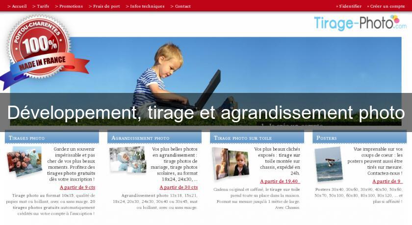 Développement, tirage et agrandissement photo