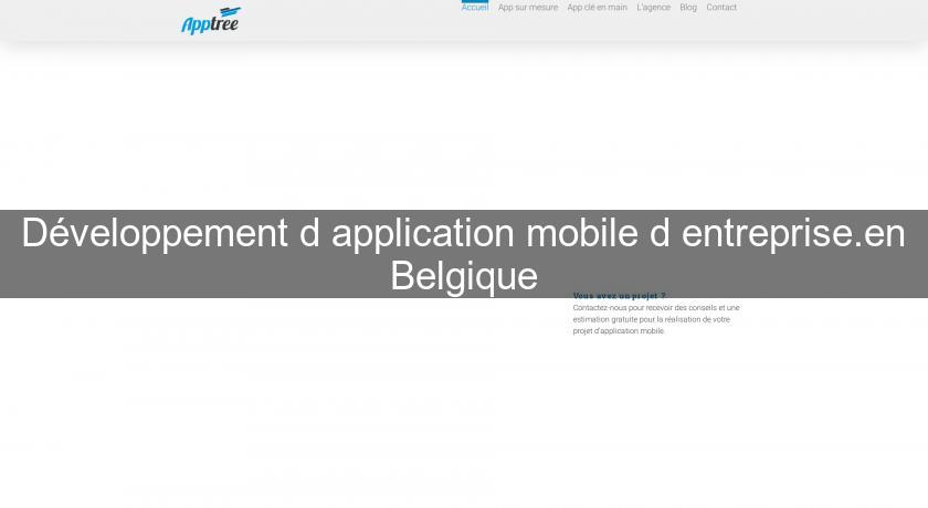 Développement d'application mobile d'entreprise.en Belgique