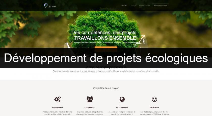 Développement de projets écologiques