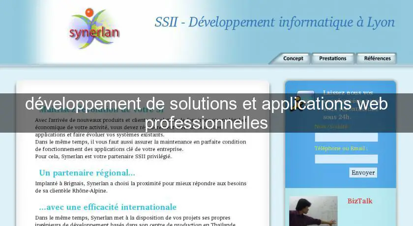 développement de solutions et applications web professionnelles