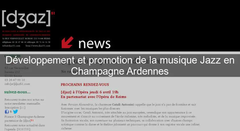 Développement et promotion de la musique Jazz en Champagne Ardennes