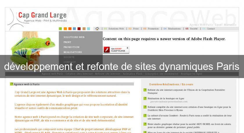 développement et refonte de sites dynamiques Paris