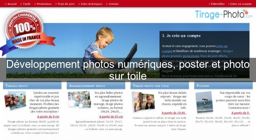 Développement photos numériques, poster et photo sur toile