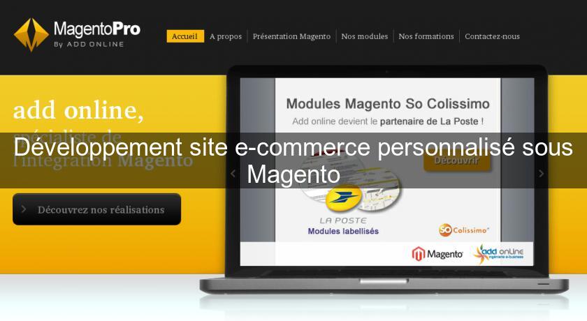 Développement site e-commerce personnalisé sous Magento Développement site e-commerce personnalisé sous Magento