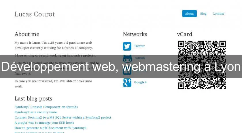Développement web, webmastering à Lyon
