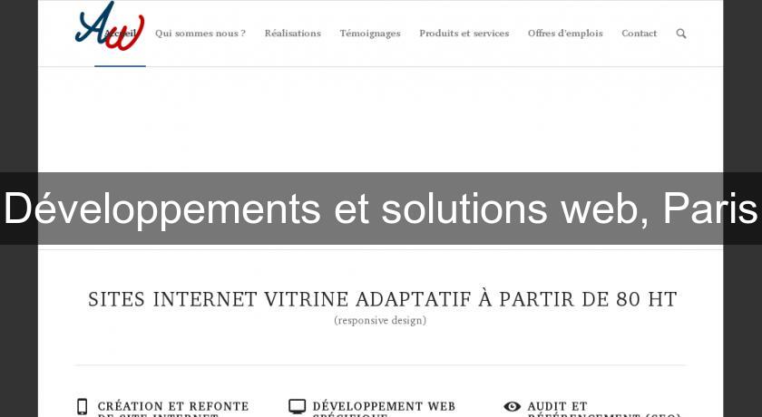 Développements et solutions web, Paris