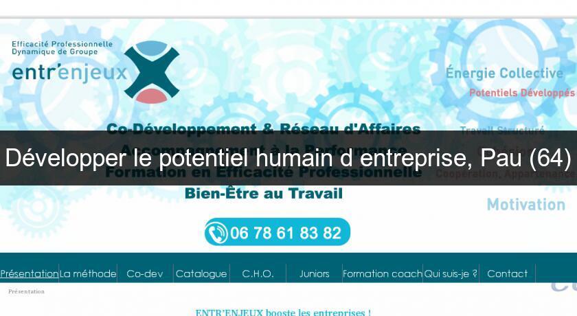Développer le potentiel humain d'entreprise, Pau (64) Développer le potentiel humain d'entreprise, Pau (64)