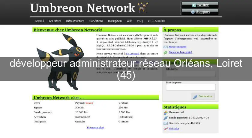 développeur administrateur réseau Orléans, Loiret (45)