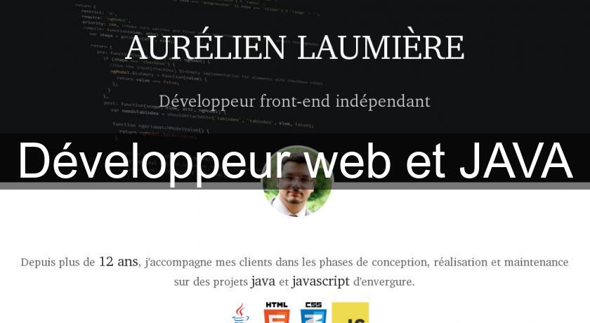Développeur web et JAVA Développeur web et JAVA