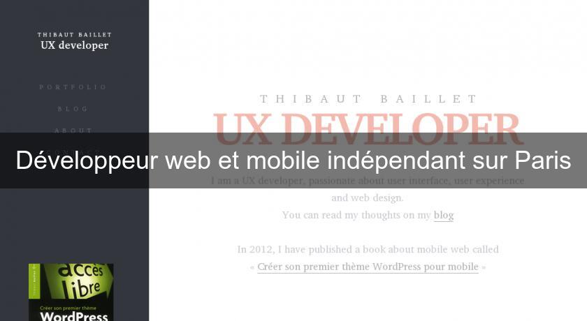 Développeur web et mobile indépendant sur Paris Développeur web et mobile indépendant sur Paris